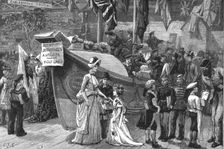 The Red White and Blue Bazaar at the Agricultural Hall 1886. Creator: Unknown