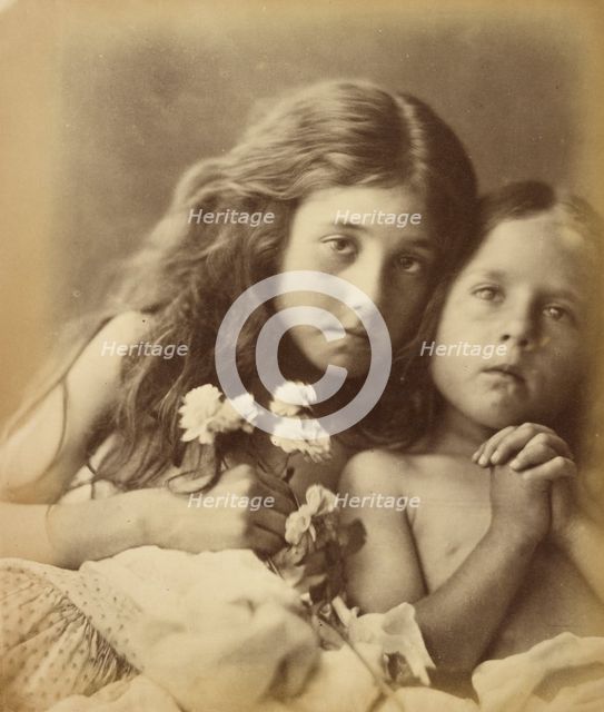 The Red and White Roses, 1865. Creator: Julia Margaret Cameron.