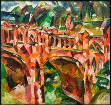 The Red Bridge of Tsaritsyno, c1918. Creator: Lentulov, Aristarkh Vasilyevich (1882-1943)