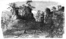 "The Red Castle", at Hawkstone Park, 1854. Creator: Unknown