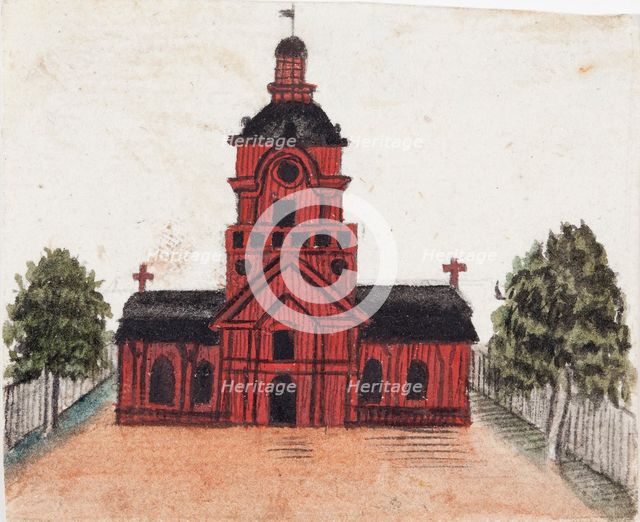 The Red Church, 1830-1835. Creator: Ferdinand von Wright.