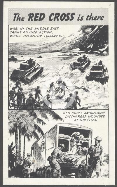 The Red Cross wartime advertisement, 1940s . Artist: Wilfred Fryer