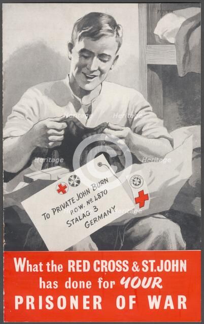 The Red Cross wartime advertisement, 1940s. Artist: Wilfred Fryer