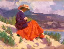 The red dress 1893-1934. Creator: Christopher Williams