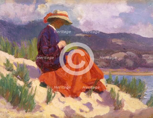 'The red dress', 1893-1934. Artist: Christopher Williams