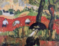 The Red Field, Pont Aven c1887. Artist: Emile Bernard