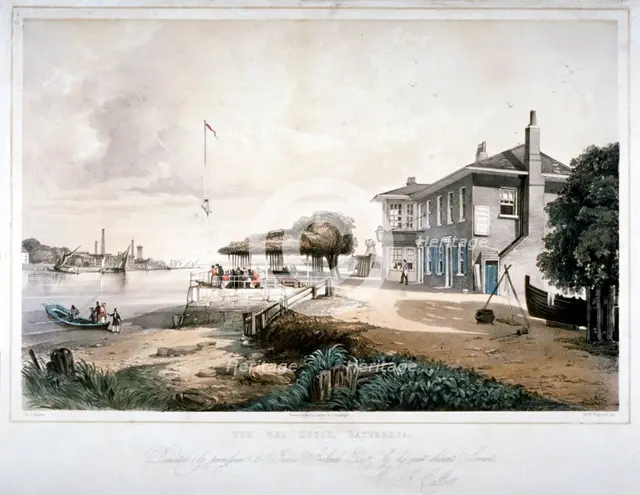 The Red House, Battersea, London, c1840. Artist: William James Callcott