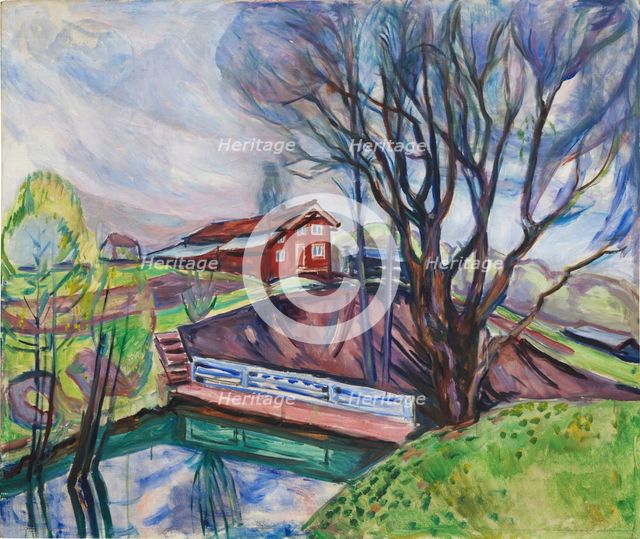 The Red House (Det røde hus), 1926. Creator: Munch, Edvard (1863-1944).