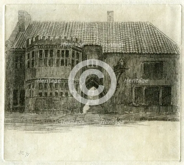The Red Lion Inn, Glastonbury, Somerset, 1881. Artist: Edwin Edwards