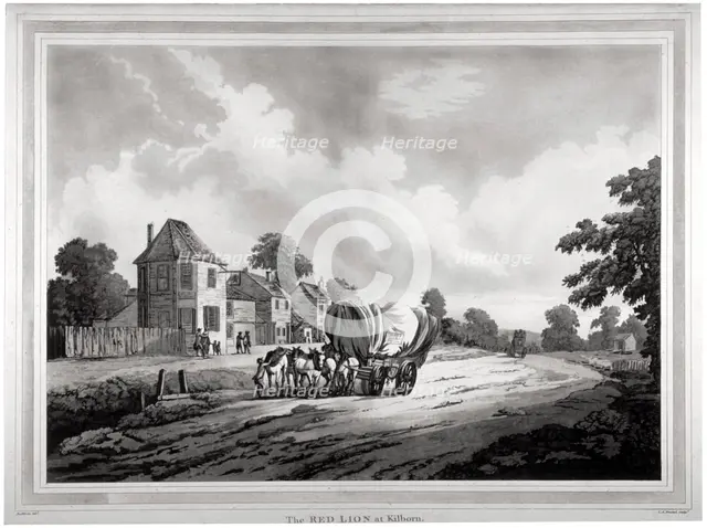 The Red Lion Tavern on the Edgware Road, London, c1788. Artist: CA Prestel