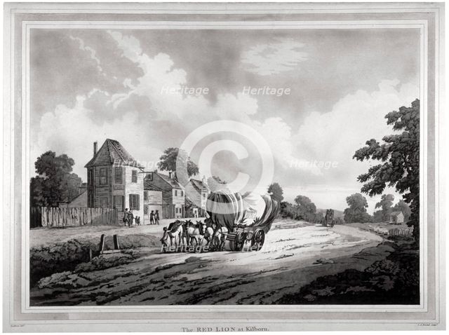 The Red Lion Tavern on the Edgware Road, London, c1788. Artist: CA Prestel