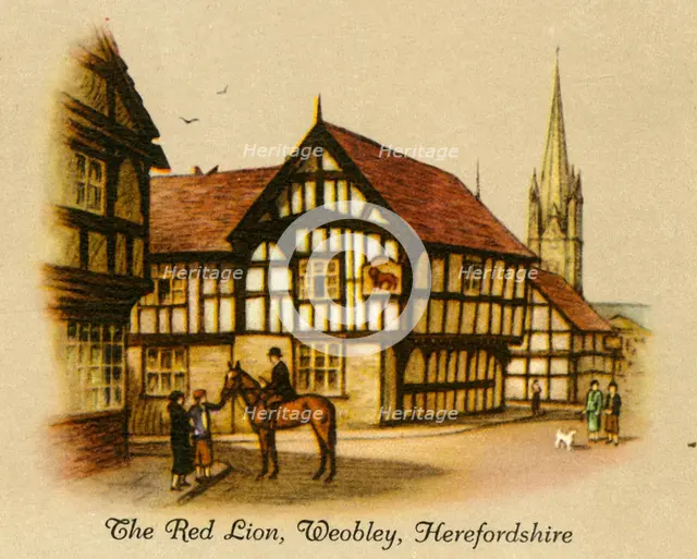 'The Red Lion, Weobley, Herefordshire', 1936.   Creator: Unknown.