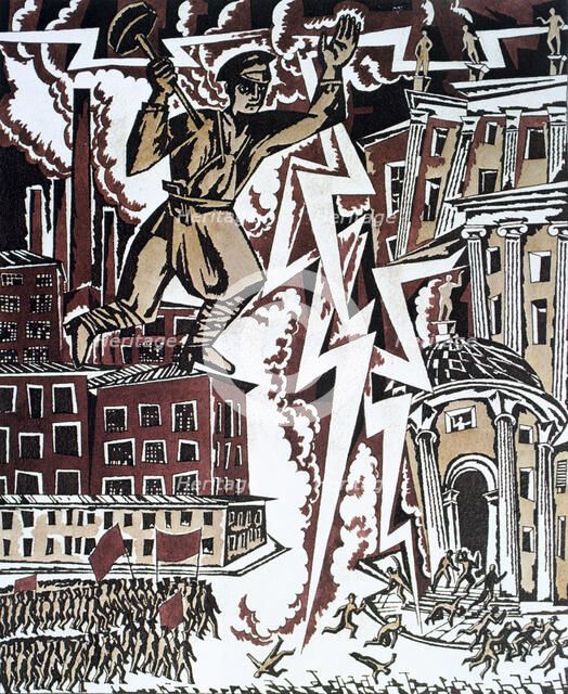 'The Red Lightning', 1919.  Artist: Ignaty Nivinsky