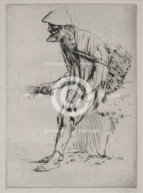 The Red Pimpernel Vender. Creator: Alphonse Legros (French, 1837-1911).