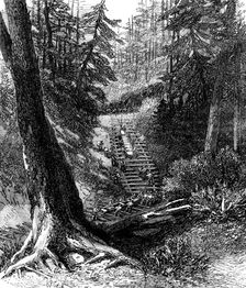 The Red River Expedition: crossing a portage, 1871. Creator: Unknown