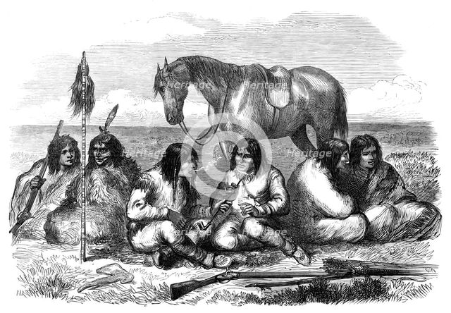The Red River Expedition in North America: the Prairie Crees, 1870. Creator: Unknown.