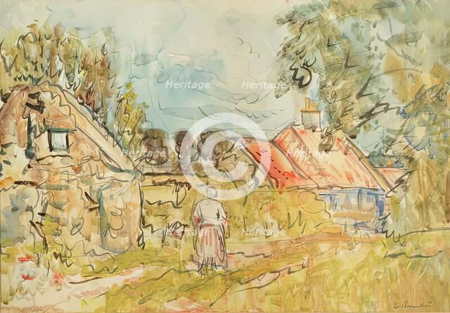 The Red Roof, 1925-1931. Creator: George Leslie Hunter.