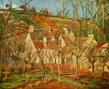 The Red Roofs 1877, (1939). Creator: Camille Pissarro