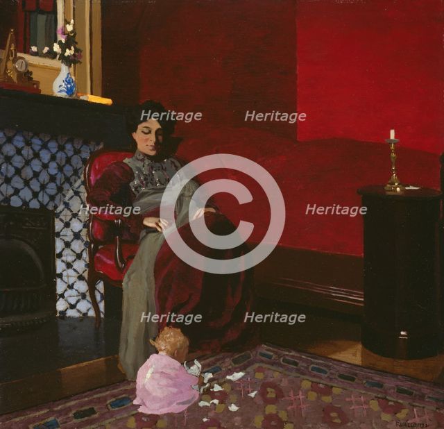 The Red Room, Etretat, 1899. Creator: Félix Vallotton.