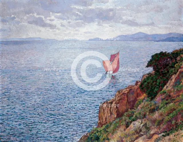 The Red Sail. Artist: Rysselberghe, Théo van (1862-1926)