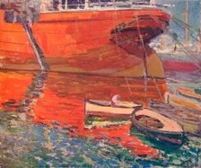 The Red Ship, Barcelona c1915. Artist: Rafael Forns y Romans