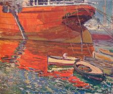 The Red Ship, Barcelona c1915. Artist: Rafael Forns y Romans
