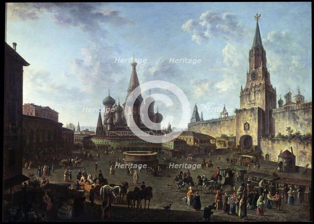 'The Red Square in Moscow', 1801.  Artist: Fyodor Yakovlevich Alexeev
