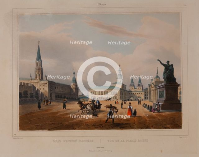 The Red Square in Moscow, 1840s.