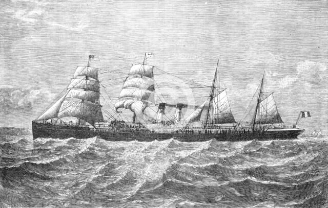 The Red Star Line steam-ship Westernland, 1883. Creator: Unknown.