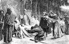 "The Redemption of Tannhauser", Frank Dicksee, A.R.A. - Royal Academy, 1890. Creator: Carl Hentschel