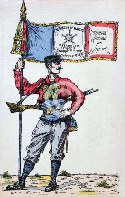 The Redshirts, Legion Garibaldienne, 1915. Artist: Unknown