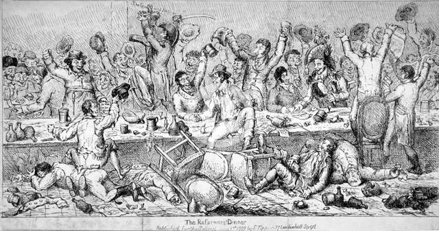 'The Reformers' Dinner', 1809. Artist: Samuel de Wilde