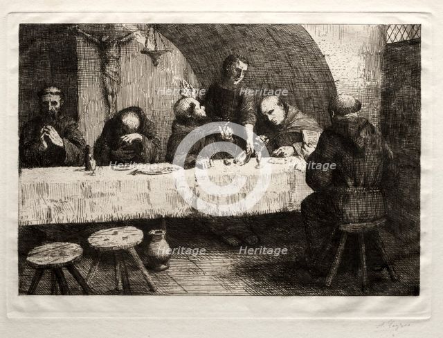 The Refectory , c. 1862. Creator: Alphonse Legros (French, 1837-1911).