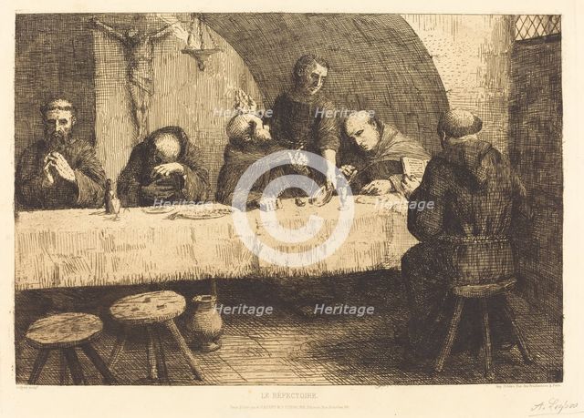 The Refectory (Le refectoire). Creator: Alphonse Legros.