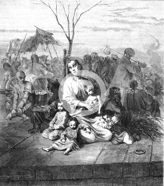 ''The refugees at Kah-Ding; A Cruise to Soo-chow', 1875. Creator: Lindley, Augustus Frederick.