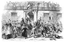 The release of politicial prisoners from the Castellamare, Palermo, on June 19..., 1860. Creator: Unknown