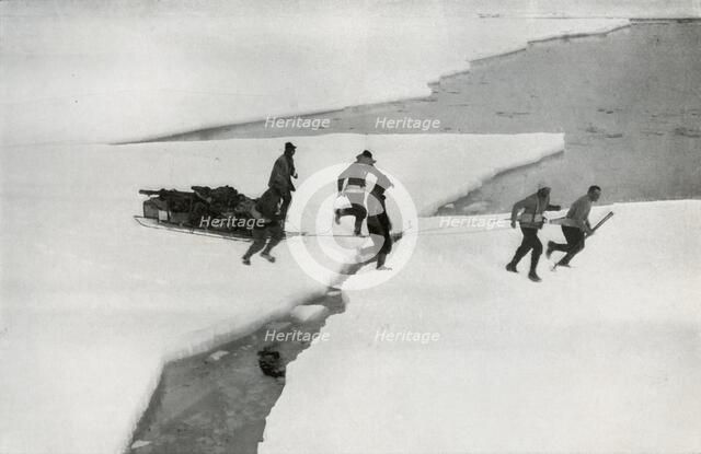 'The Relief of the Western Party by the 'Terra Nova'', 18 February 2012, (1913). Artist: Herbert Ponting.