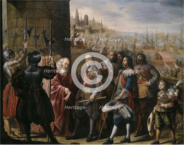 The Relief of Genoa by the 2nd Marquis of Santa Cruz , 1634-1635. Creator: Pereda y Salgado, Antonio, de (1611-1678).