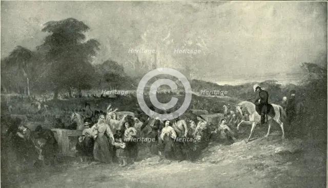 'The Relief of Lucknow - Leading the Sufferers to the British Camp', (1901).  Creator: Unknown.