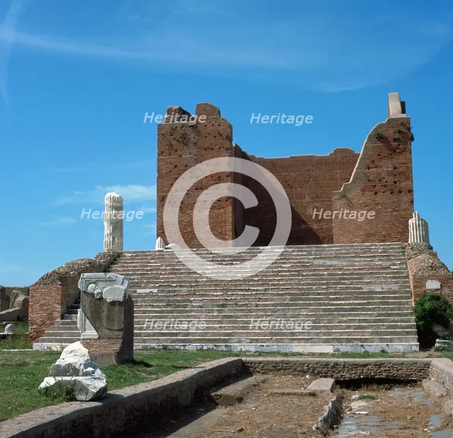 The remains of the Capitol of Ostia, Rome's port, 2nd century. Artist: Unknown