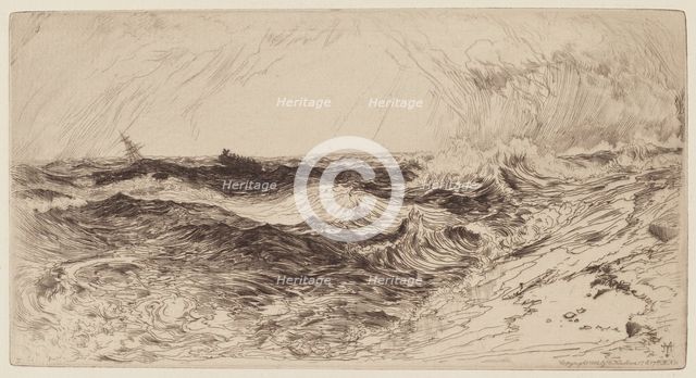 The Resounding Sea, 1880. Creator: Thomas Moran.