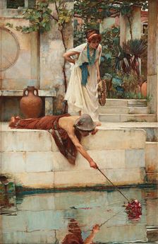 The Rescue, c. 1890. Creator: Waterhouse, John William (1849-1917)