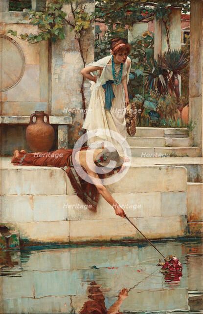 The Rescue, c. 1890. Creator: Waterhouse, John William (1849-1917).