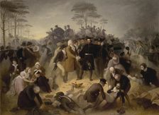 The Residents of Berlin on the Battlefield of Großbeeren on 23 August 1813, 1866. Creator: Haendler, Paul (1833-1903)