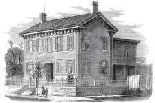 The residence of Abraham Lincoln, at Springfield, Illinois..., 1860. Creator: Unknown