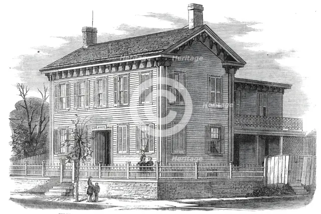 The residence of Abraham Lincoln, at Springfield, Illinois..., 1860. Creator: Unknown.