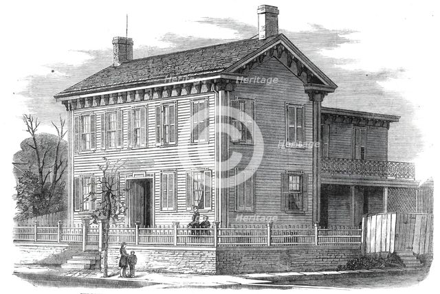 The residence of Abraham Lincoln, at Springfield, Illinois..., 1860. Creator: Unknown.