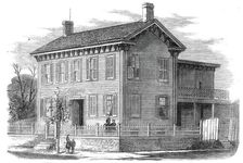 The residence of Abraham Lincoln, at Springfield, Illinois..., 1860. Creator: Unknown