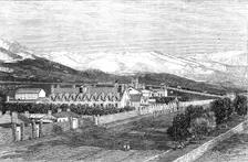 The residence of Brigham Young at the Great Salt Lake City, Utah, 1861. Creator: Unknown