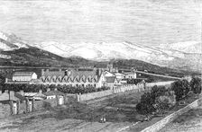 The residence of Brigham Young at the Great Salt Lake City, Utah, 1861. Creator: Unknown